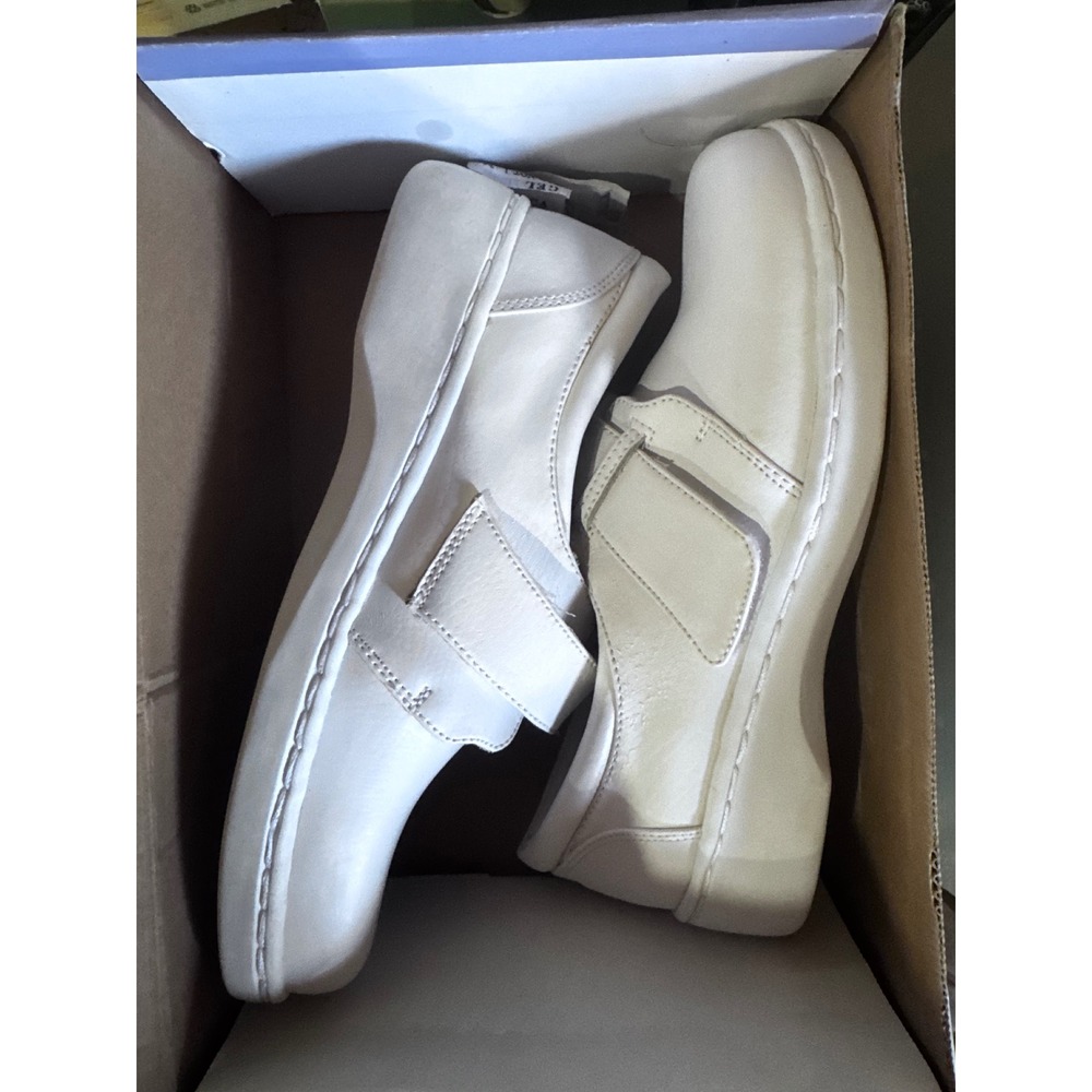 Scrubstar by Cherokee Tulip II White Nursing Shoes Leather Clogs Womens 7M